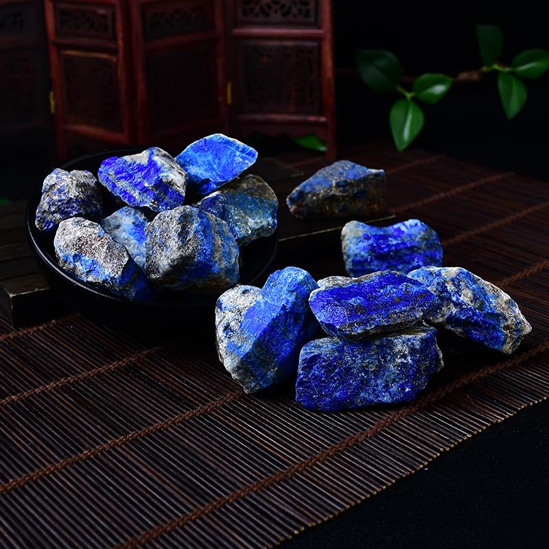 Naturalny Lapis Lazuli i Surowe Kryształy Mieszanka 1000g | Kamienie do dyfuzora aromaterapeutycznego, szorstki wystrój kryształowy, dekoracyjny wypełniacz do wazonu,