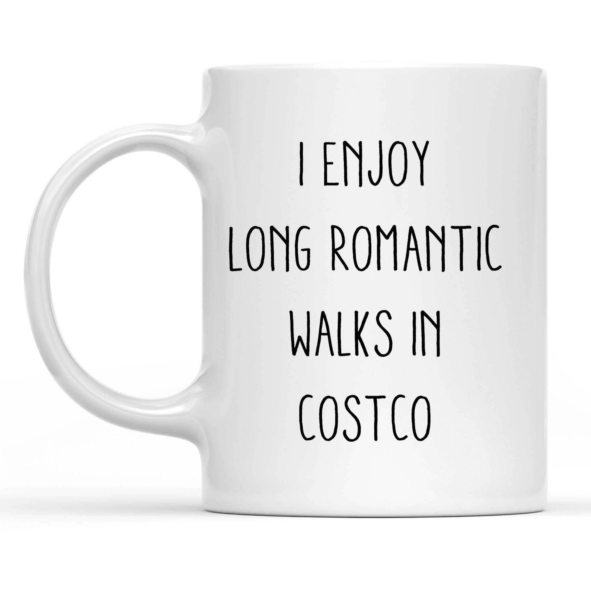 IKJHG I Enjoy Long Romantic Walks in Mug, Funny Coffee Mugs, Shopping Lover Mugs, Bulk Shopper Mugs, Mom Gift, Shopping Lover Gift Coffee Mug 11 Oz