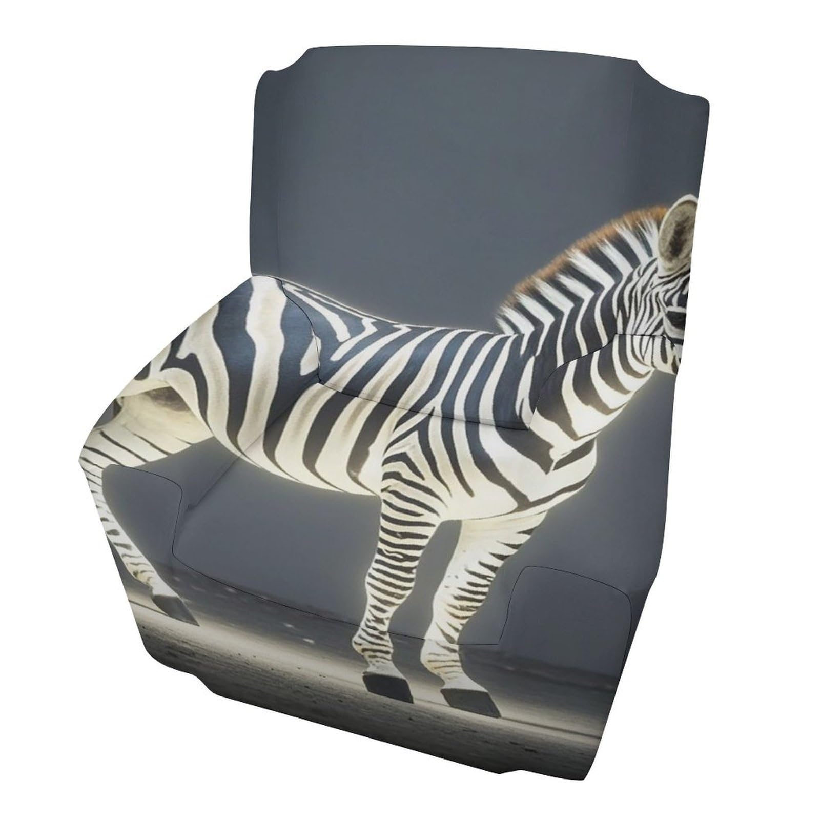 Housse de canapé zèbre lumineuse pour un salon moderne et animaux protégés