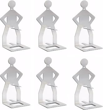 6PCS Funny Hot Dog Holder for Grilling Portable Hot Dog Roaster,Standing Man Sausage Barbecue Rack,Reusable Stainless Steel Hotdog and Sausage Stand for Camping,Barbecue,Spring Trip