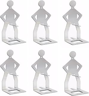 6PCS Funny Hot Dog Holder for Grilling Portable Hot Dog Roaster,Standing Man Sausage Barbecue Rack,Reusable Stainless Steel Hotdog and Sausage Stand for Camping,Barbecue,Spring Trip