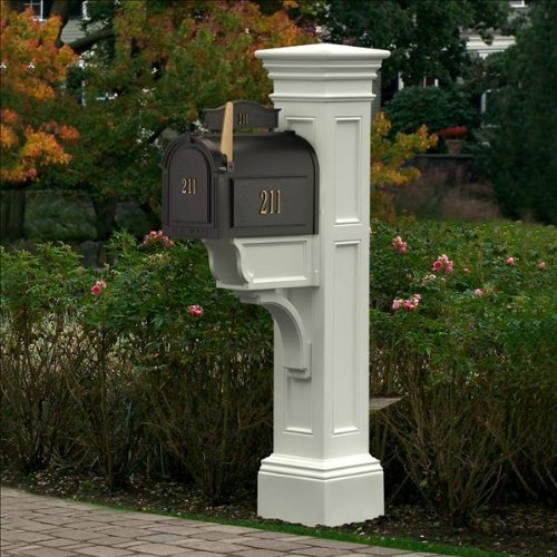 Mayne 5805-WH Liberty Mailbox Post, White by Mayne