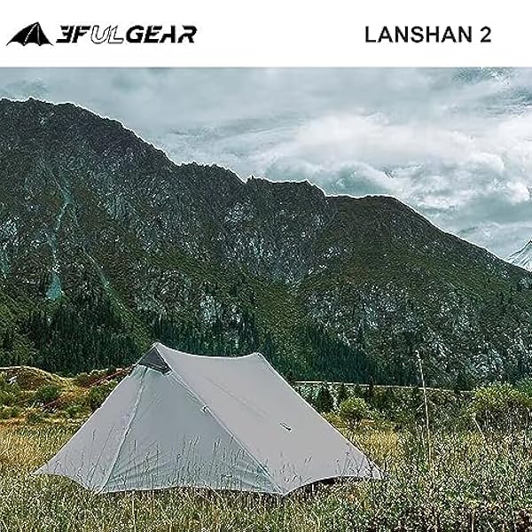 3F UL Gear Lanshan Ultralichte tent voor camping, 1 persoon of 2 personen, 3/4-seizoenen, waterdicht, professionele wandeltent voor 1 persoon, campingtent, dubbellaags
