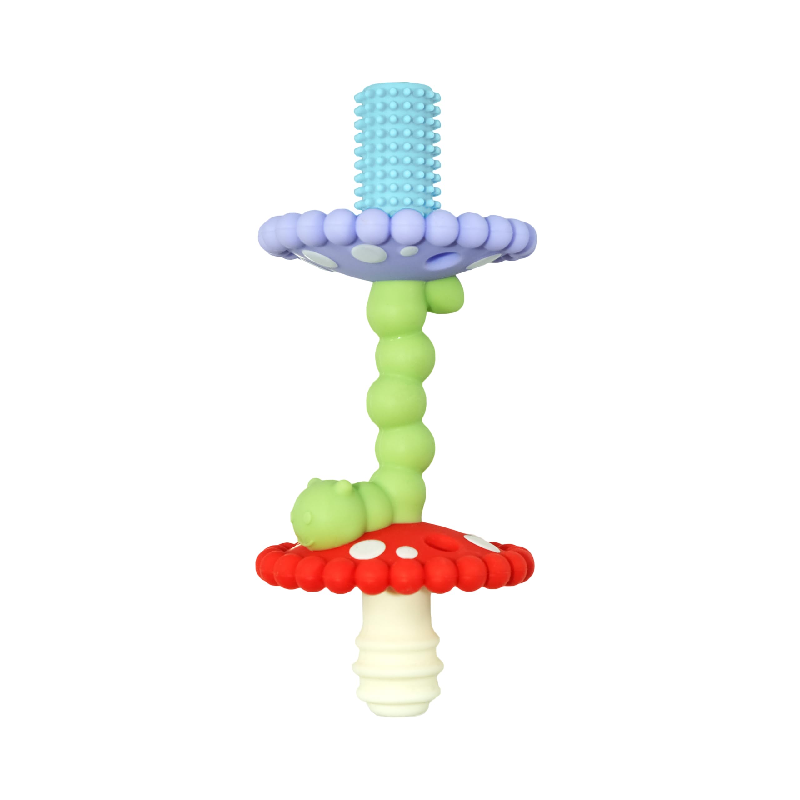 RaZbaby Chompy Teether Wand Baby Teething Toy, Multi Coloured