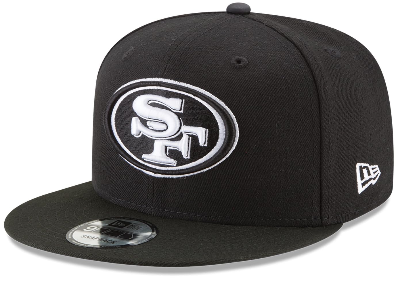 New Era NFL 9FIFTY Black White Adjustable Snapback Hat Cap One Size Fits All, San Francisco 49ers, One size โ image 1