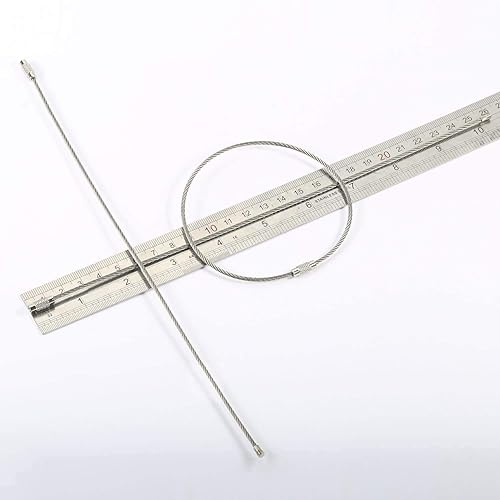 Miniatura 4 de Aros para llaveros de alambre de acero inoxidable para excursiones al aire libre 12 unidades