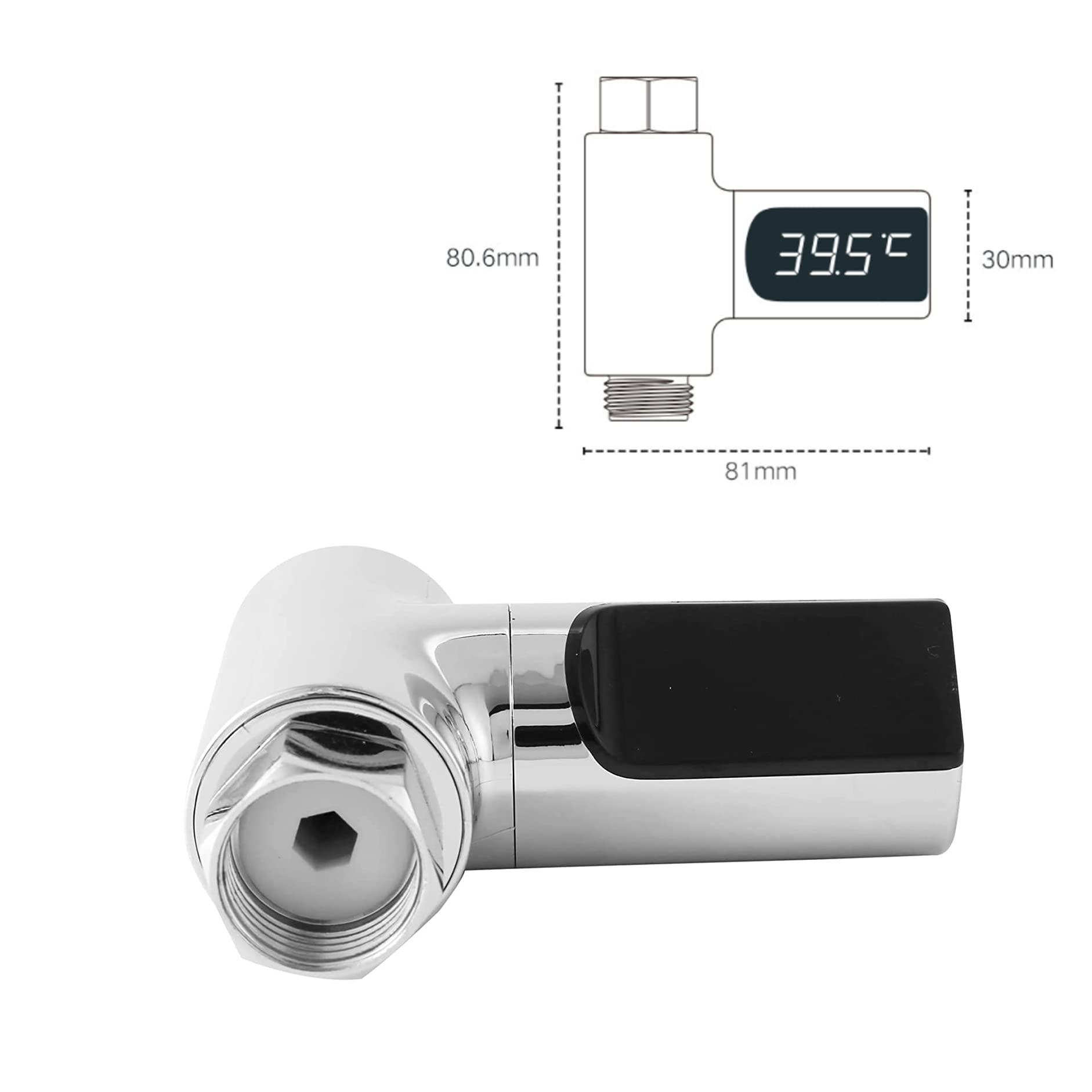 Termometro da doccia display a LED, flusso d', corrente autgenerante, per la bambino