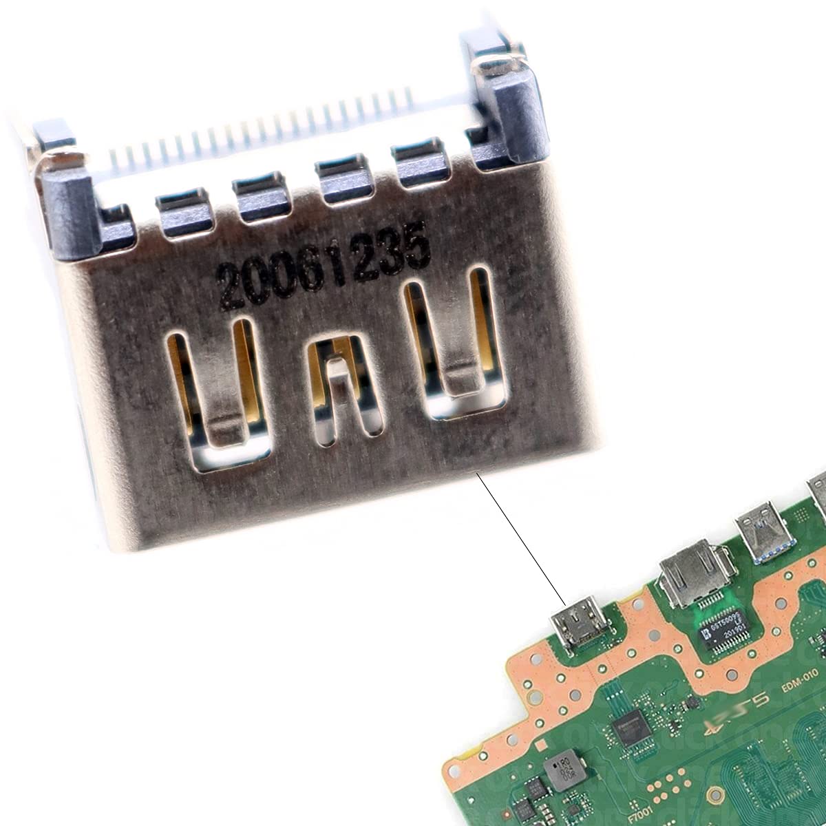 Deal4GO 1080P HDMI Port Replacement for PS5 P1aystation 5 HDMI 2.1 Display Socket Jack Connector