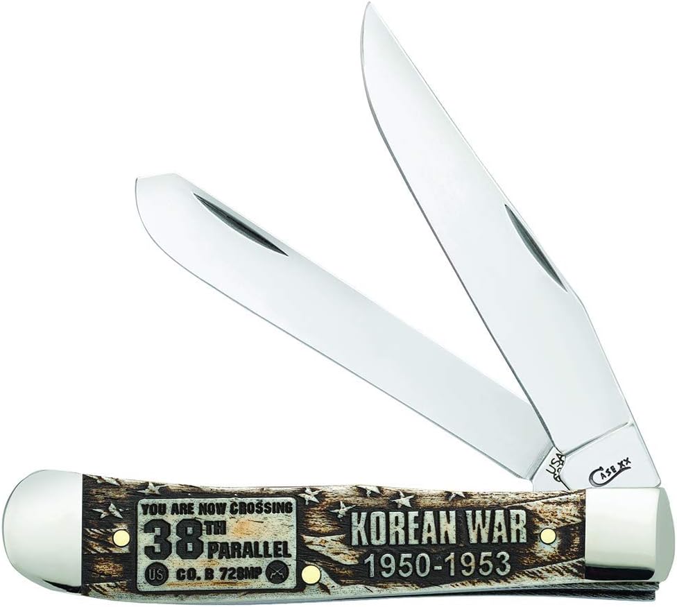 Case WR XX Pocket Knife Image XX War Series Trapper - Korean War Item #22031 - (6254 SS) - Length Closed: 4 1/8 Inches