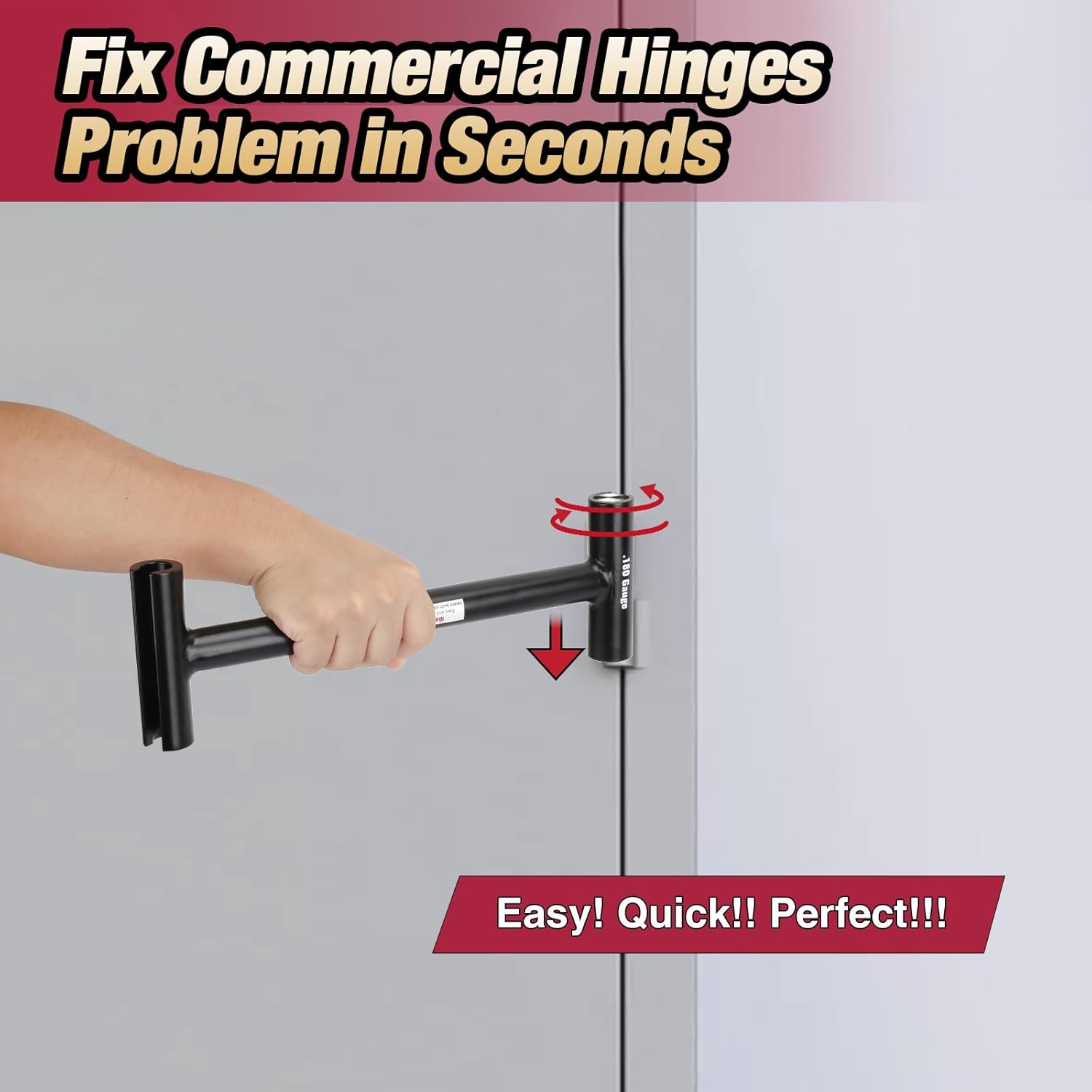 Door Hinge Adjustment Tool, Commercial Hinge Bender Wrench for .180 Gauge and .134 Gauge