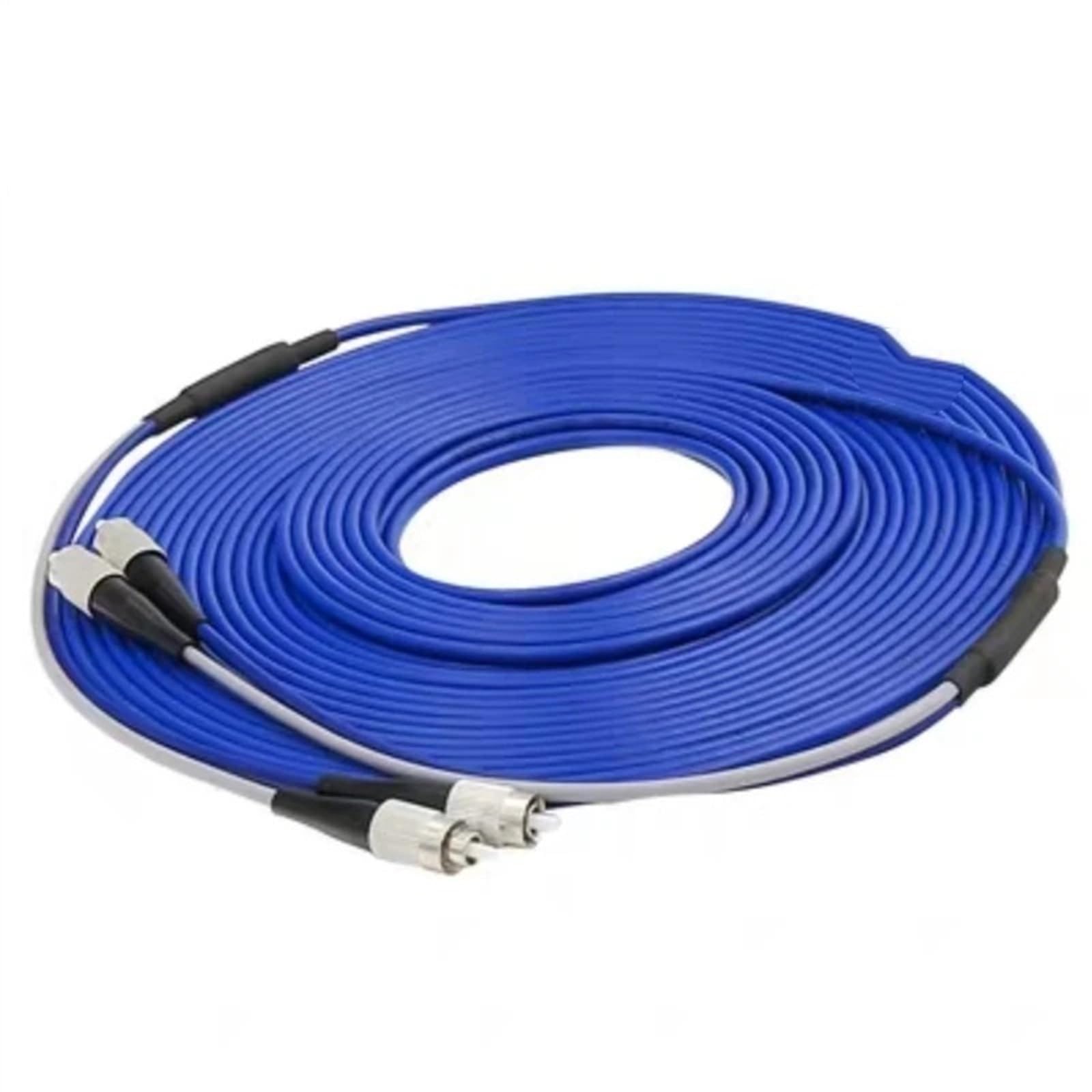 Cavo Patch Ottico corazzato a 2 Core 40M50M60M70M80M100m120m 2C monomodale SC LC FC Sca LCASM Cavo Jumper ftth 2 Fibre Blu(60m LC-LC)