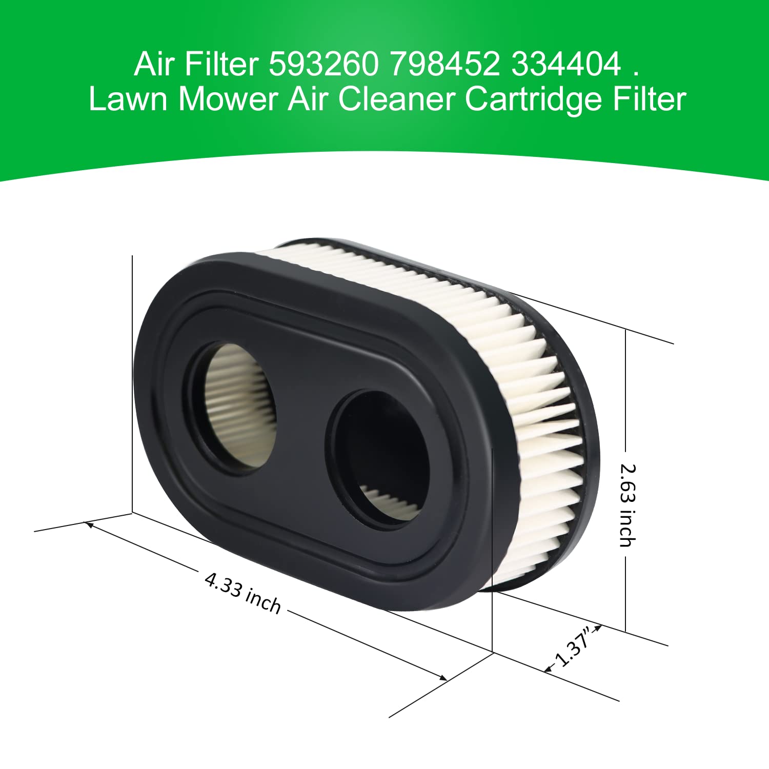 Briggs And Stratton798452 593260 Filtre De Tondeuse à Gazon Briggs And Stratton 5432 Filtre De