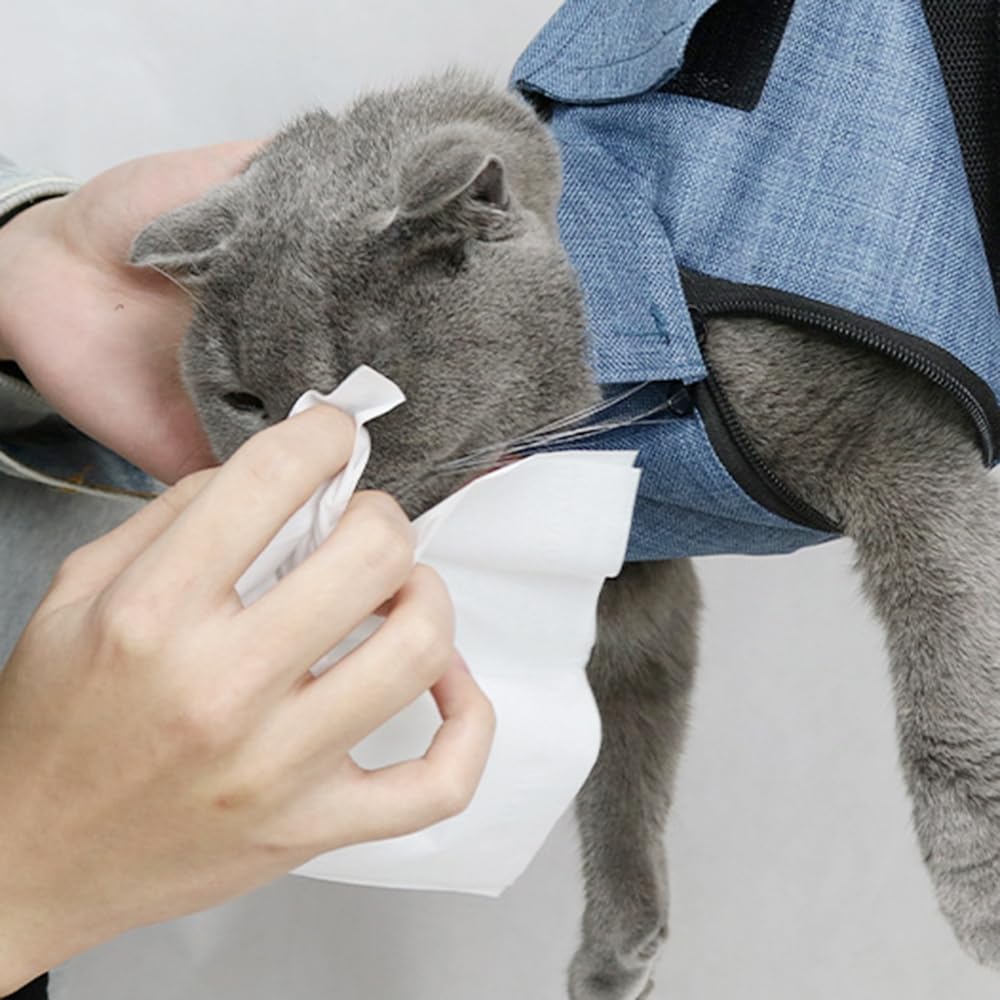 DONGKER Sac de Toilettage pour Chat,Sac de Bain pour Chien en Maille Respirante avec Fermeture Éclair pour Petite,Moyenne et Grande Taille