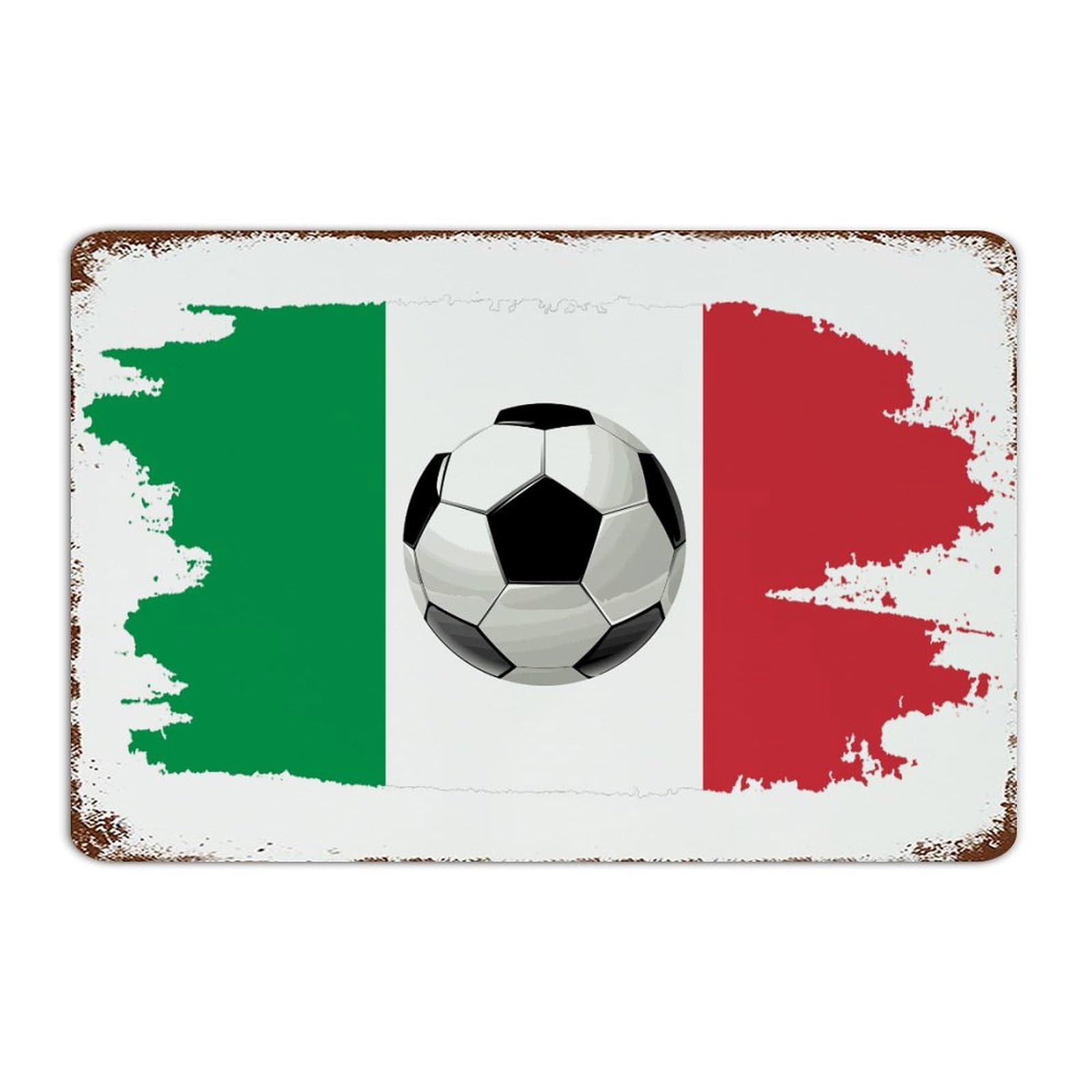 Plaque rétro football italien en métal, cadeau idéal pour homme