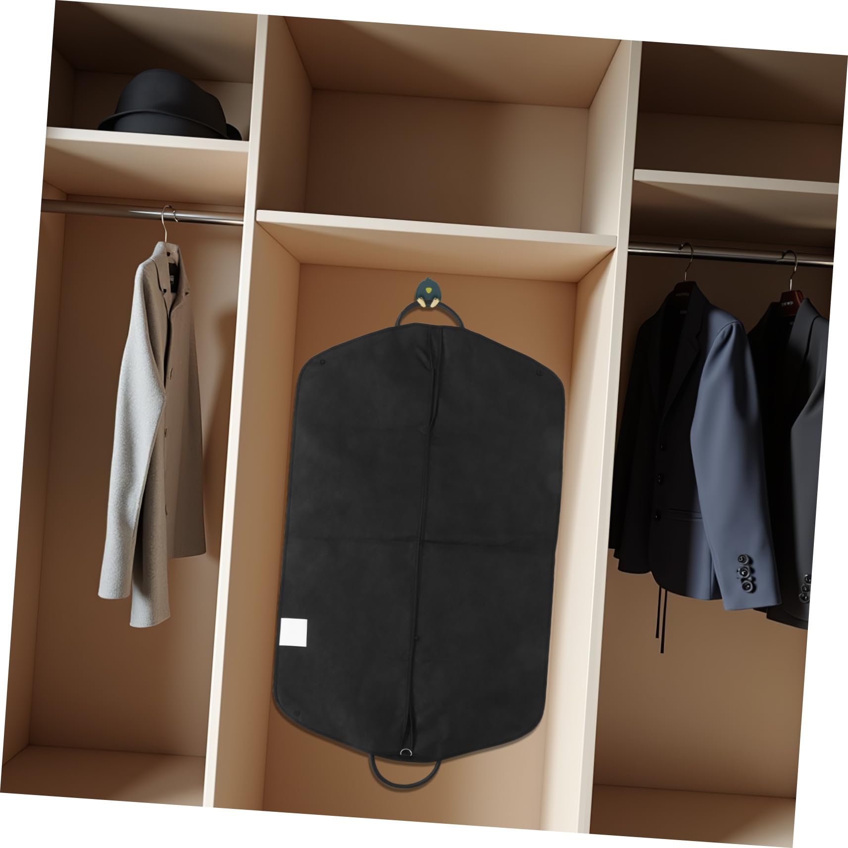 ULTECHNOVO 2 Piezas Bolsas para Trajes de Tela No Tejida con Asa y Cremallera Fundas Protectoras para Abrigos y Chaquetas Bolsa de Almacenaje Portátil para Viaje de Negocios y Armario