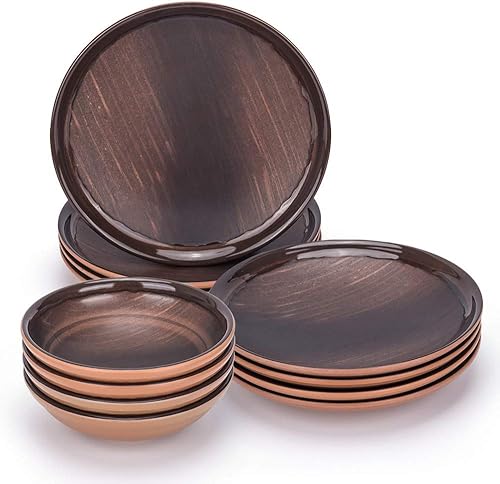 Juego de vajilla de melamina Juego de vajilla Unbreakabe, material duradero, para uso diario familiar, en exteriores e interiores, libre de BPA