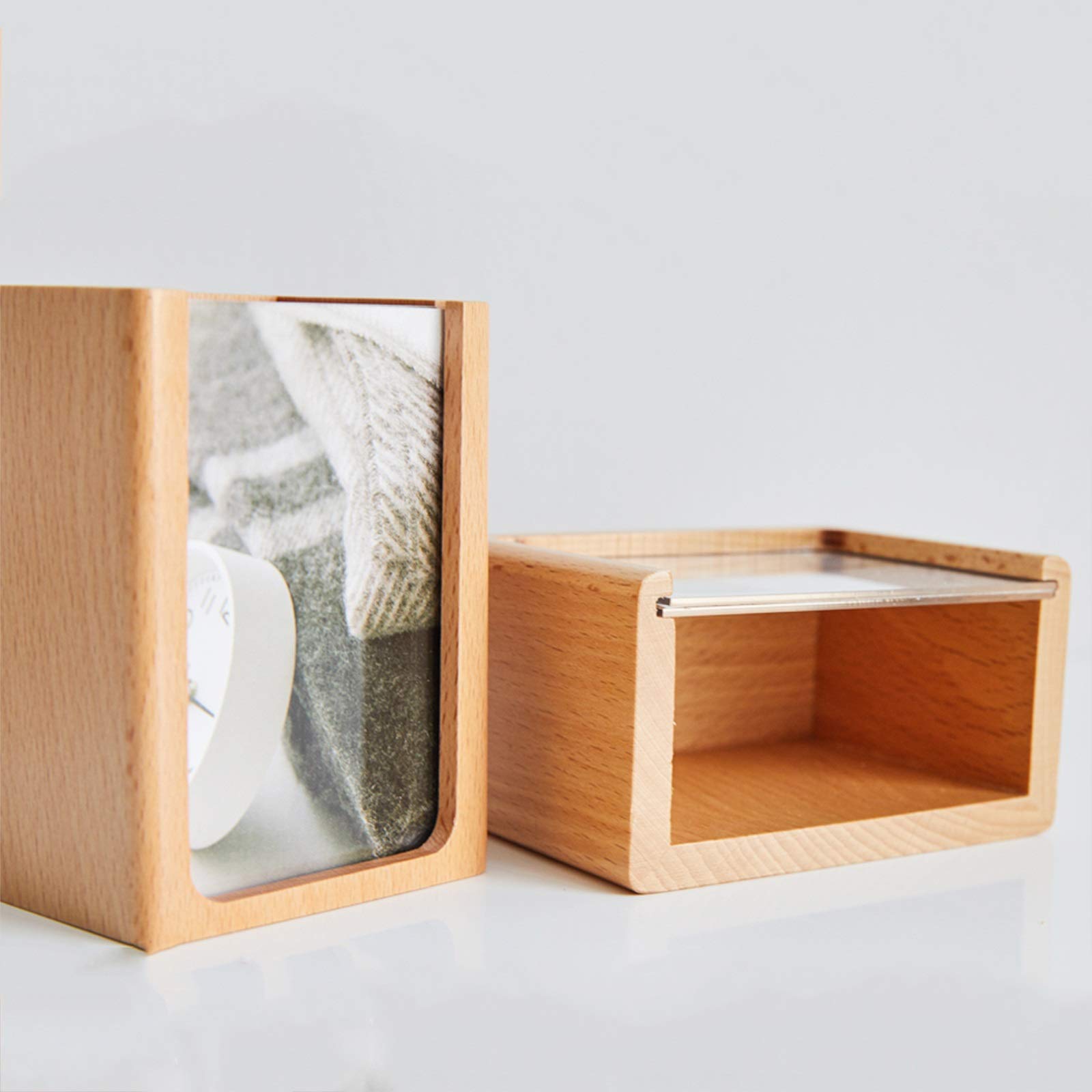 TOMYEUS Porte-Stylo Porte-Stylo de Stylo en Bois Massif avec Support de Stylo à Crayons de Bureau for Bureau, Usage Multi-Usage Papeterie Crayon Pot Pot Simple Creative Graduation Cadeau Pot à Crayon