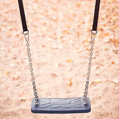 Miniatura 8 de Juego de 2 correas negras para colgar en el árbol con 2 mosquetones resistentes (acero inoxidable), kit para colgar columpio de árbol para asiento