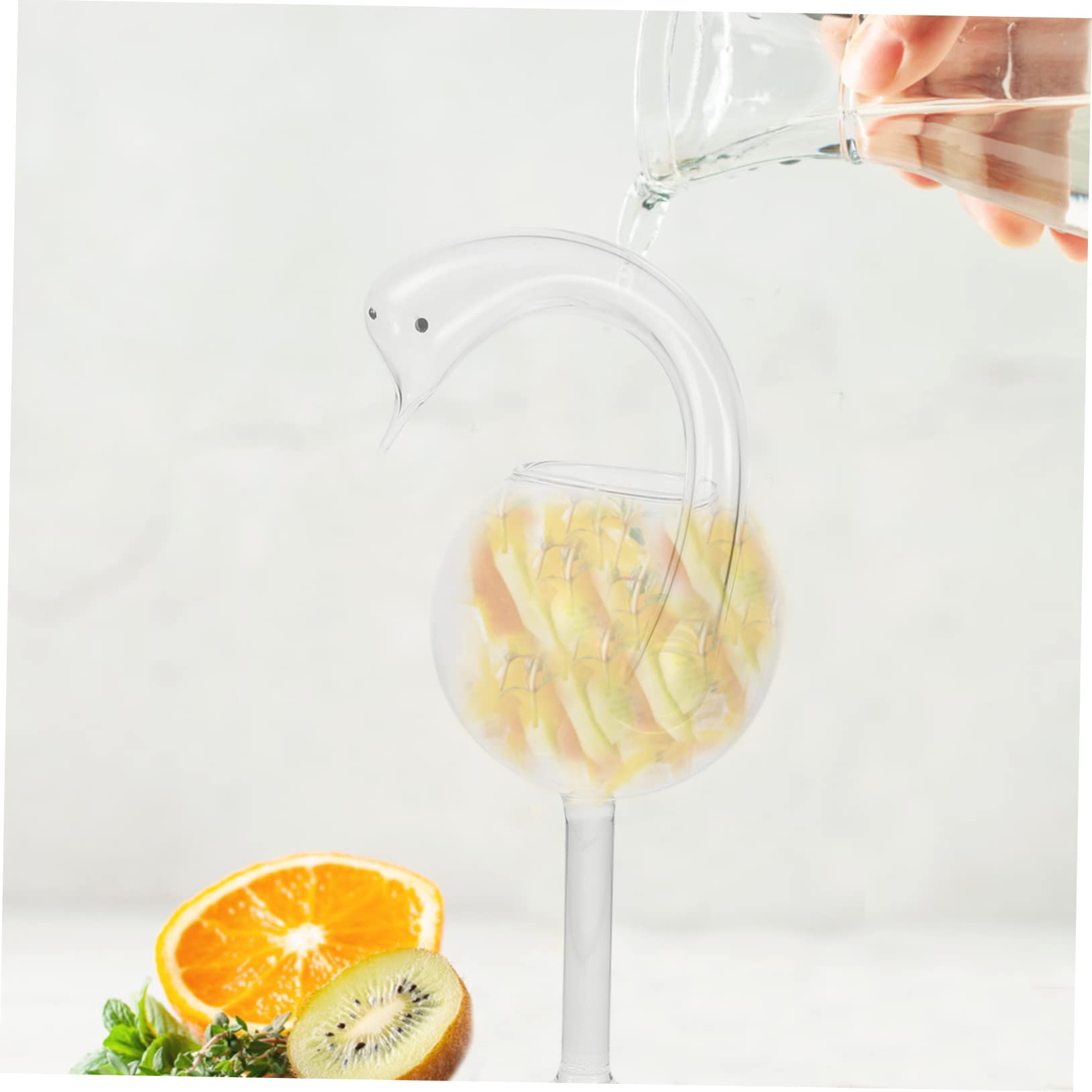 Unomor Versatile Swan Shaped Cocktail Glass 178ml for Bar Wedding Party Present