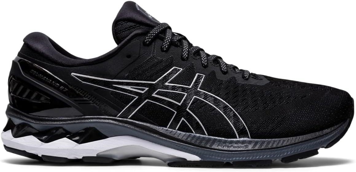 ASICS Men's Gel-Kayano 27 Running Shoes 8 X-Wide Black/Pure Silver