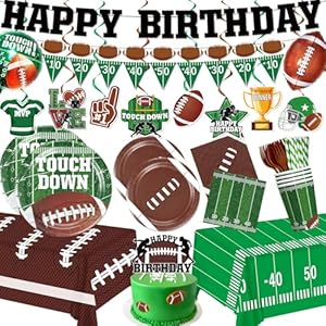 166pcs Football Birthday Party Deco...