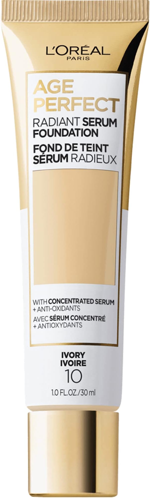 Age Perfect Radiant Serum Foundation with SPF 50, Ivory, 1 fl. oz.