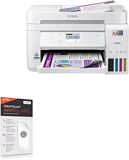 BoxWave Screen Protector Compatible With Epson EcoTank ET-3850 - ClearTouch Anti-Glare (2-Pack), Anti-Fingerprint Matte Film Skin