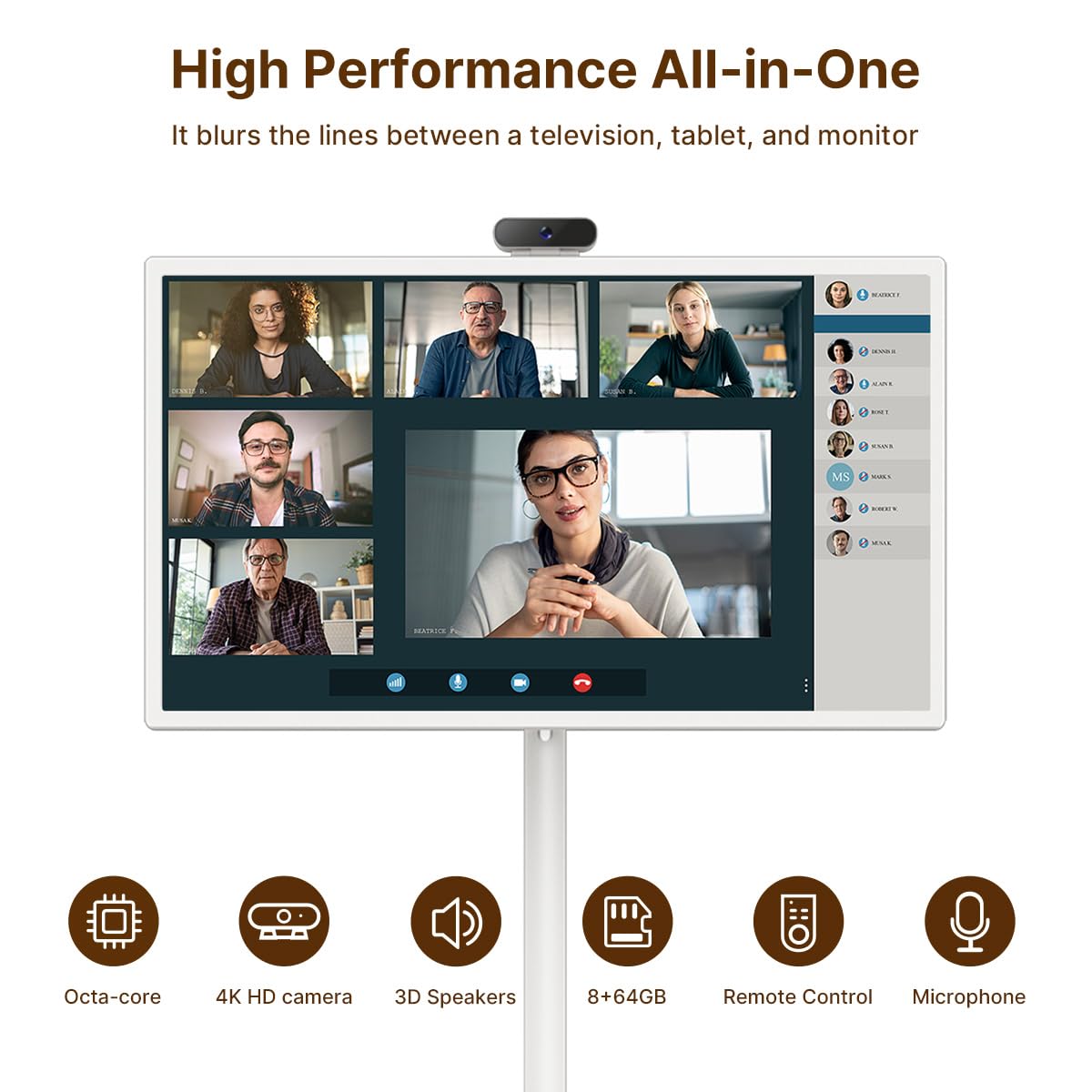 ApoloSign da 24 Pollici Schermo Intelligente, Monitor Portatile 1080p con Schermo Touch Incell, Sistema Operativo Android (Supporto Google Store), Batteria Integrata, Rotazione Completa, Telecomando