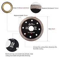 Vista 3 de Hoja de teja de hoja de sierra de diamante de 4 pulgadas para corte de azulejos de cerámica de mármol de granito