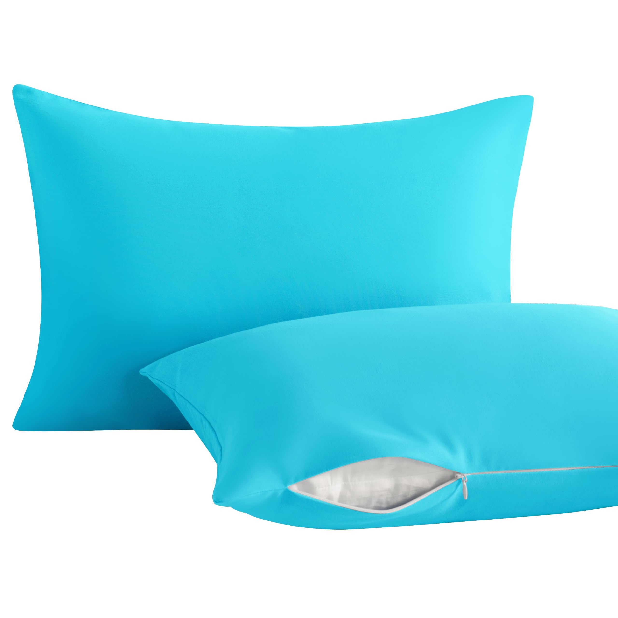 NTBAY Toddler Pillows with Pillowcases Set, 4 Piece 13 x 18, Blue
