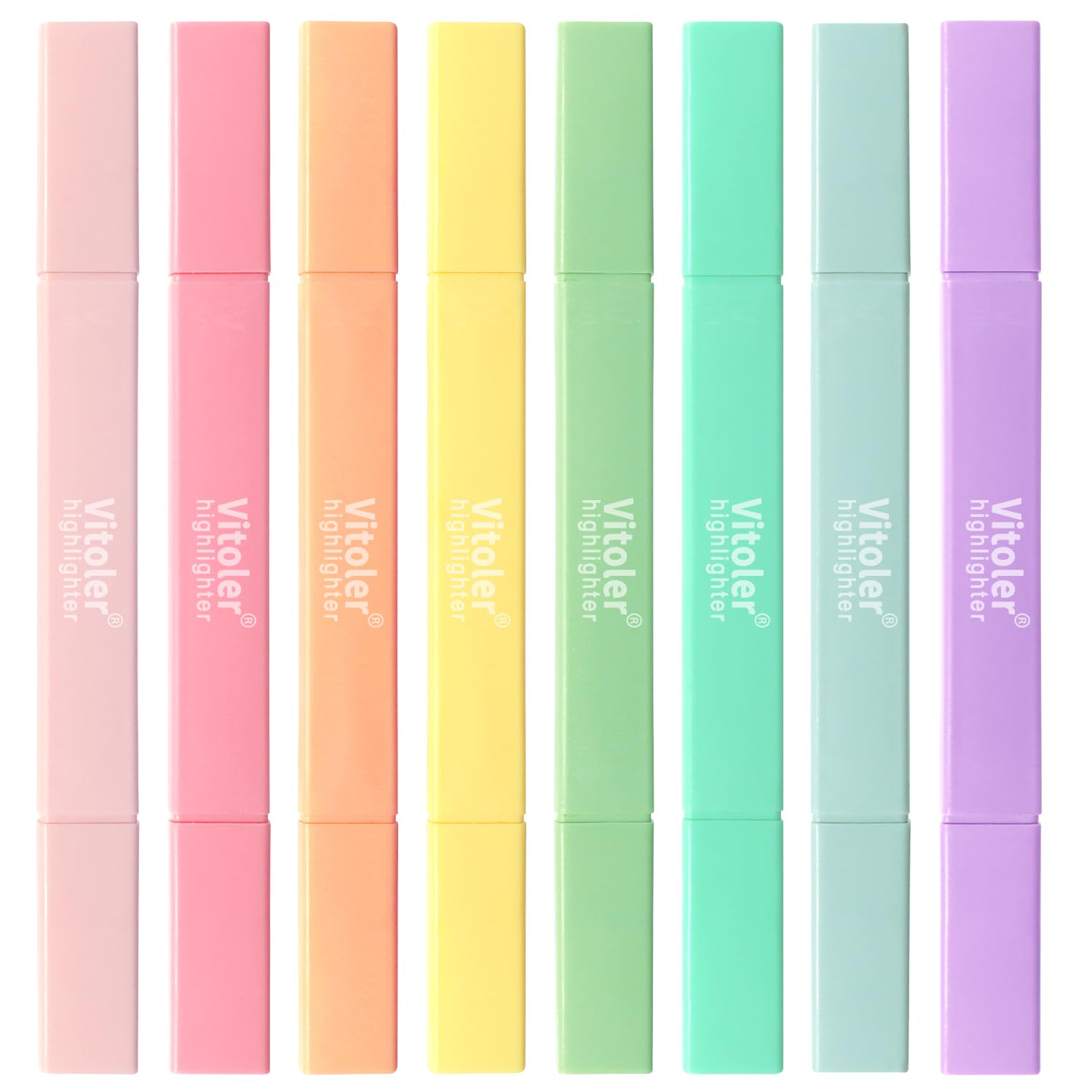 Vitoler 8pcs Aesthetic Highlighters, Chisel & Fine Tips Bible Highlighters | For teachers, For nurses, For women, For bibles, For markers, Aesthetic, For journaling, For office, For School Supplies