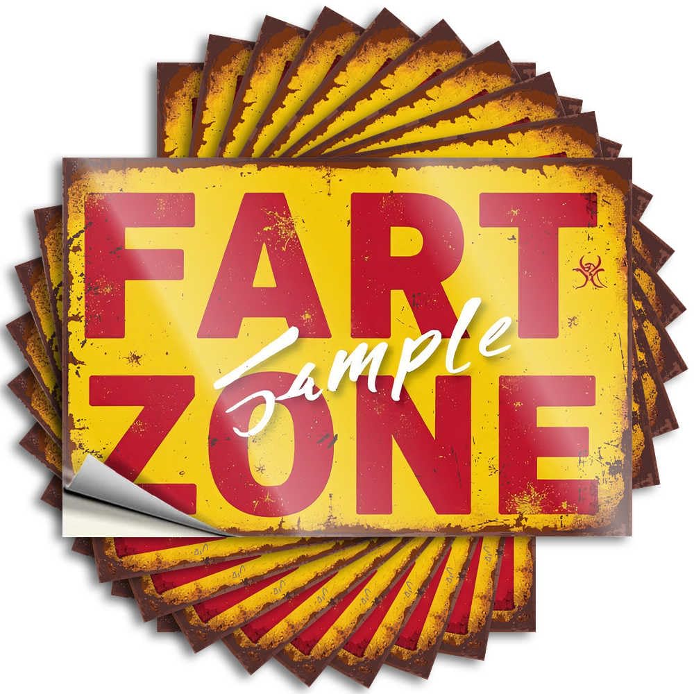 Fzfn Colour Fart Zone: A Smelly Adventure Bumper Winter - Teen Bedroom Decor Stickers Self Adhesive Sticker(6X9cm)