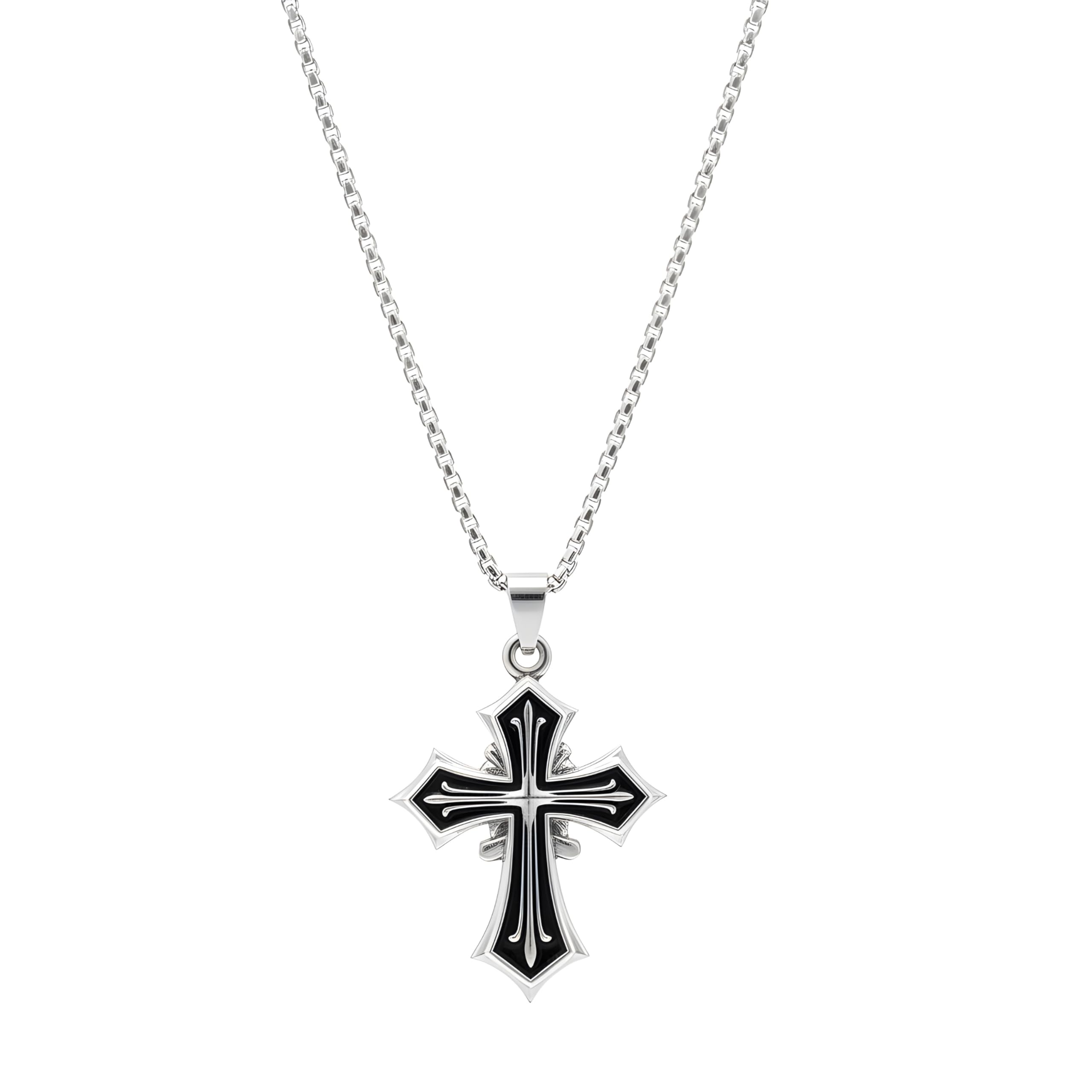 Buy M Men Style Arrow Cross Pendant Necklace Black & Silver for Buy M Men Style Arrow Cross Pendant Necklace Black & Silver for