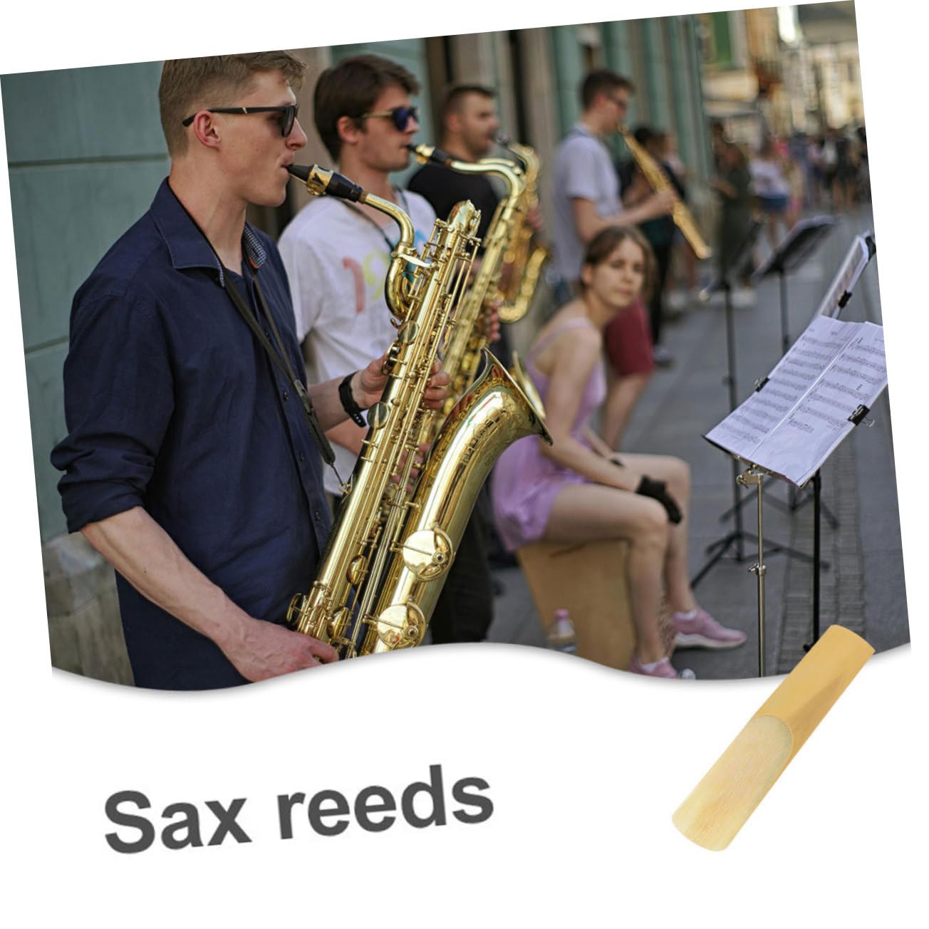 HEMOTON 80 Piezas caña de saxofón de saxofón reemplazo de cañas de saxo cañas de saxo tenor cañas de saxofón de repuesto cañas de saxo 2.5 2,5 cañas de saxofón Junco Yellow