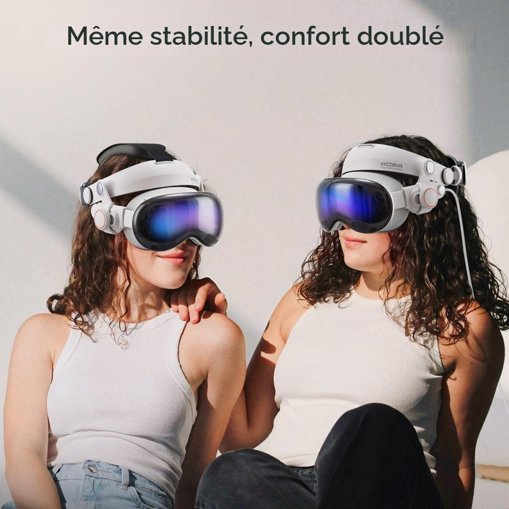 kkcobvr VP1 Sangle de tête confortable compatible avec casque Vision Pro VR