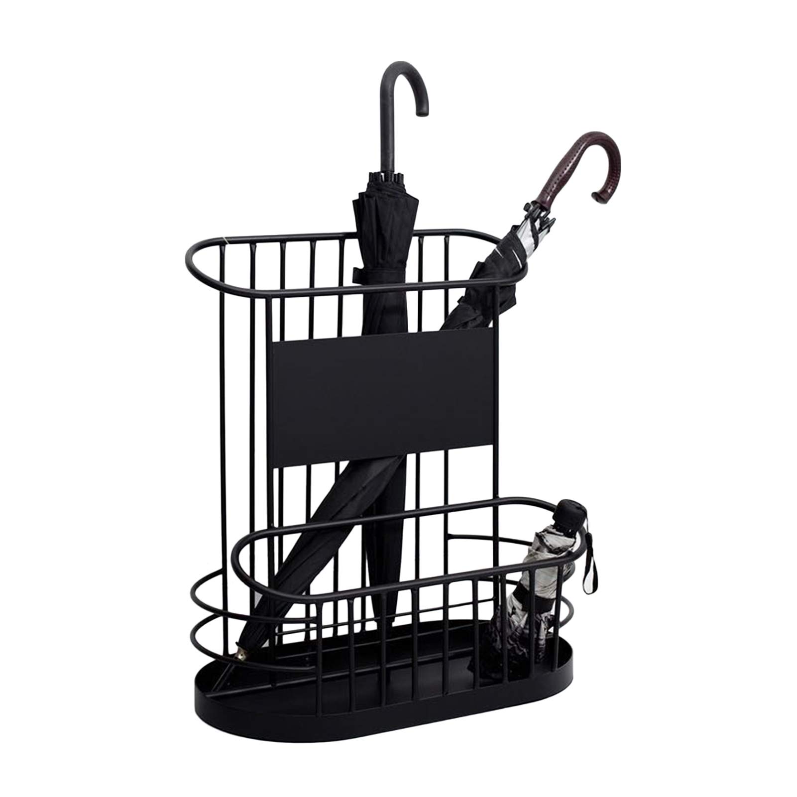 Porte-parapluie en métal vintage design noir pour cannes