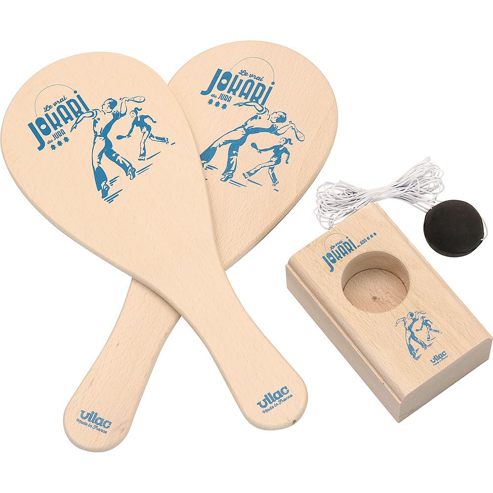 Vilac - Jokari Classic Children's Game Made of Solid Beech Wood with Bag for Storage-Fun, 4299G, Beige