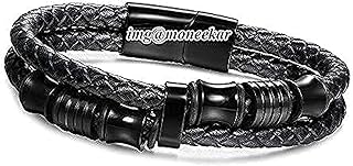 Moneekar Jewels Bracelet for Men, Leather, no gemstone