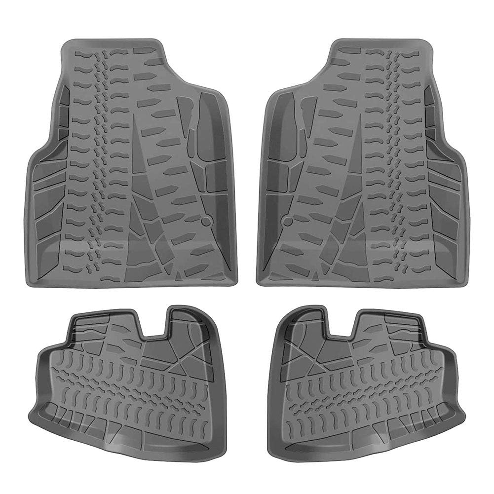 Tapis de sol Jeep Wrangler TJ 1997-2006 en TPE robuste pour l'avant et l'arrière