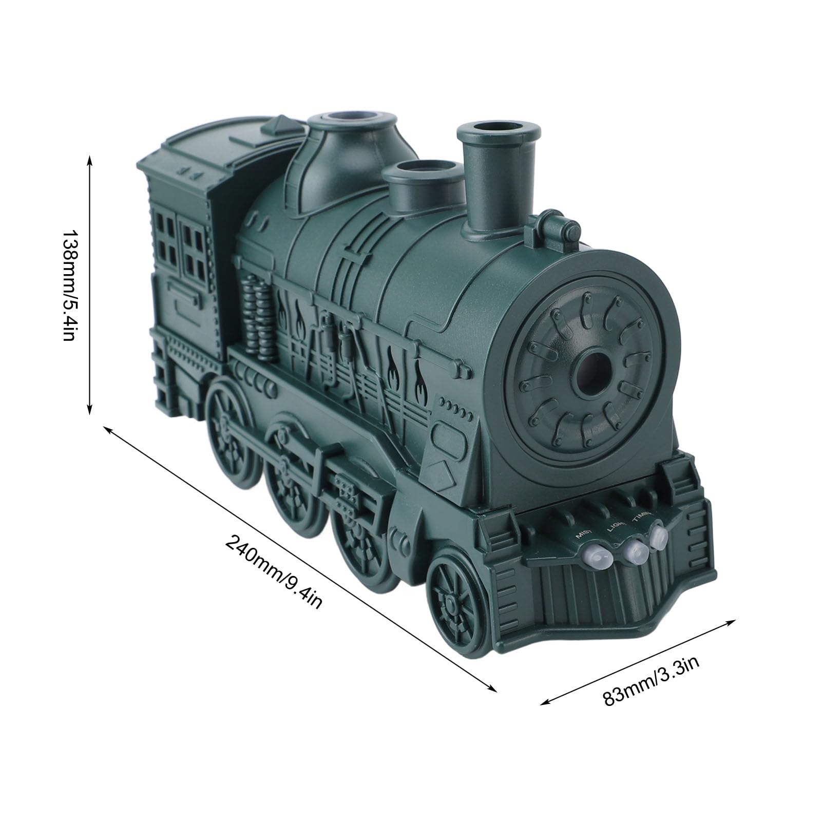 Diffusore per Treni, Diffusore Umidificatore per Treni da 300 Ml, Diffusore di Oli Essenziali, Umidificatore a Nebbia Fredda, per Ufficio in Camera da Letto (Spina europea)