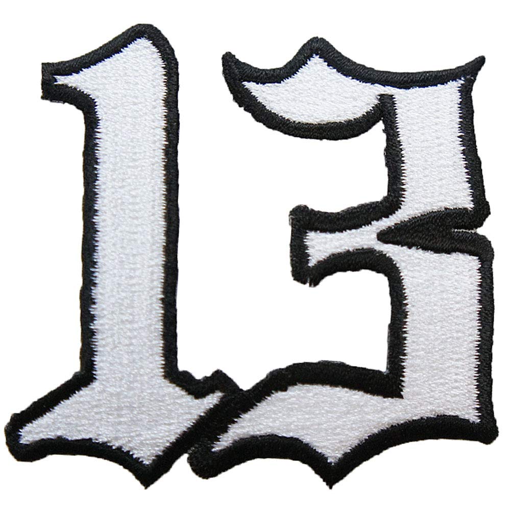 Amazon.co.jp: 刺繍アイロン ワッペン【13】パッチ 数字 ナンバー 文字