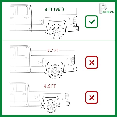 Miniatura 2 de Perfit Liner Cubierta enrollable suave para caja de camioneta compatible con Dodge Ram 1500 2500 3500 2500 3500 excluye 02 25003500 caja de 8 pies