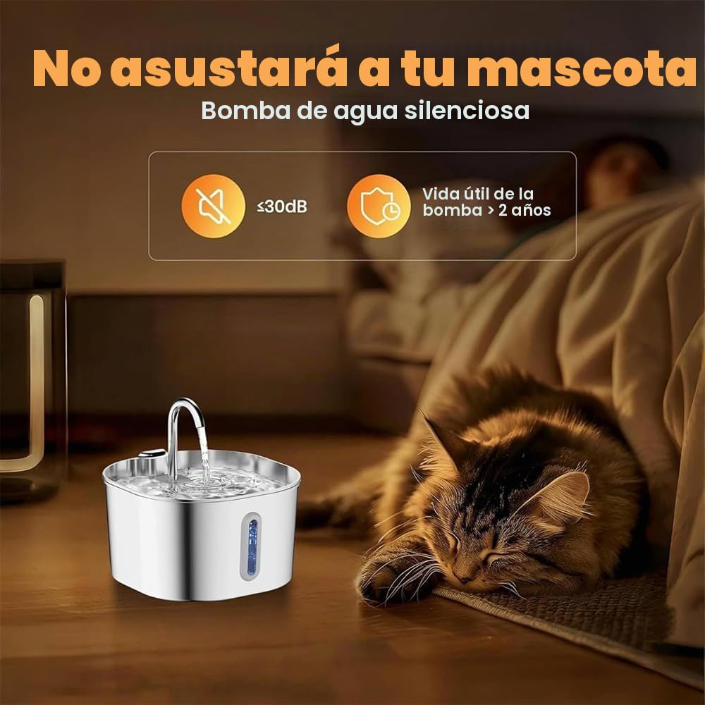 Cat Vitalis Fuente Gatos Acero Inoxidable