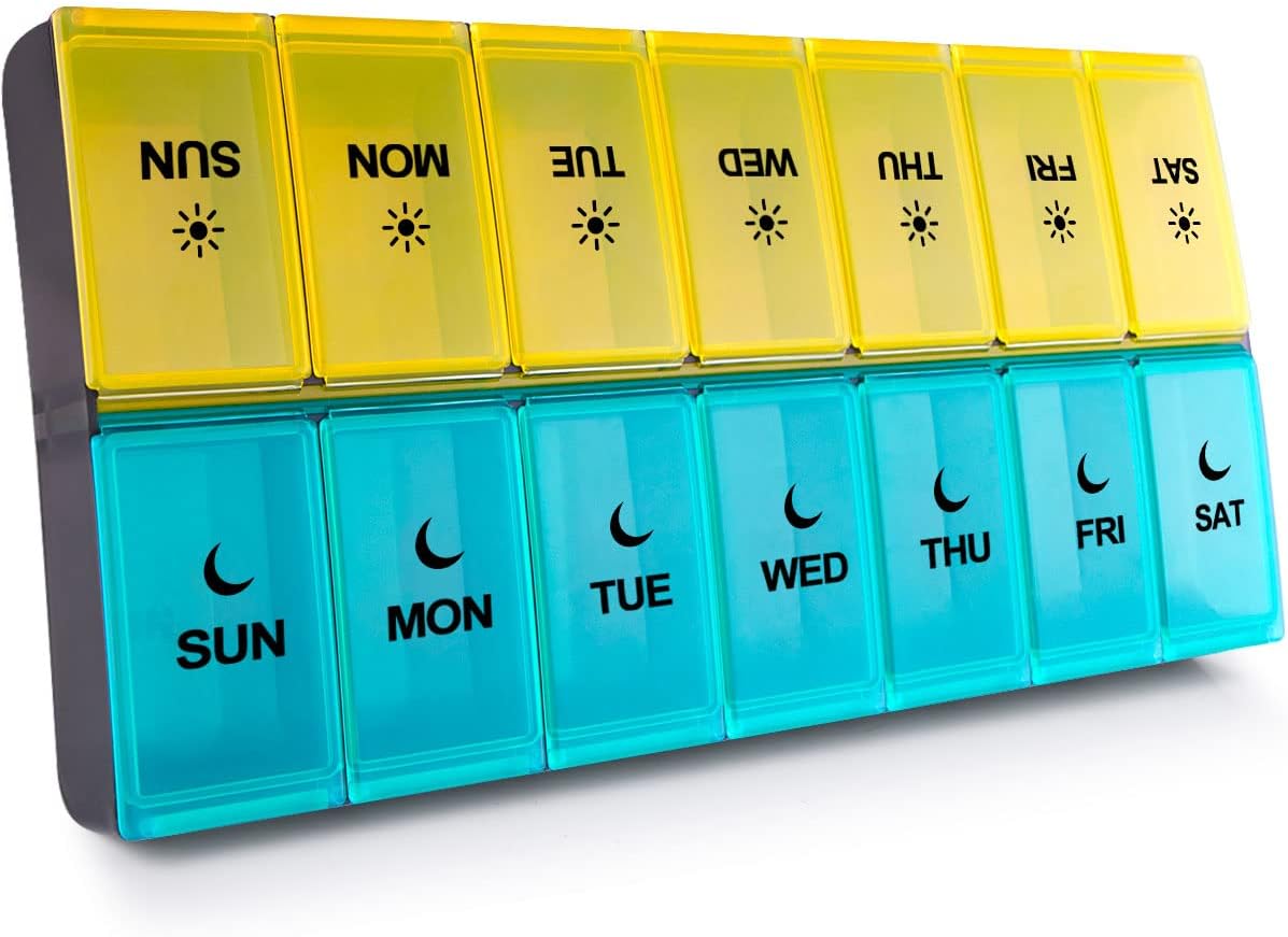 weekly Pill Organizer 2 Times a Day