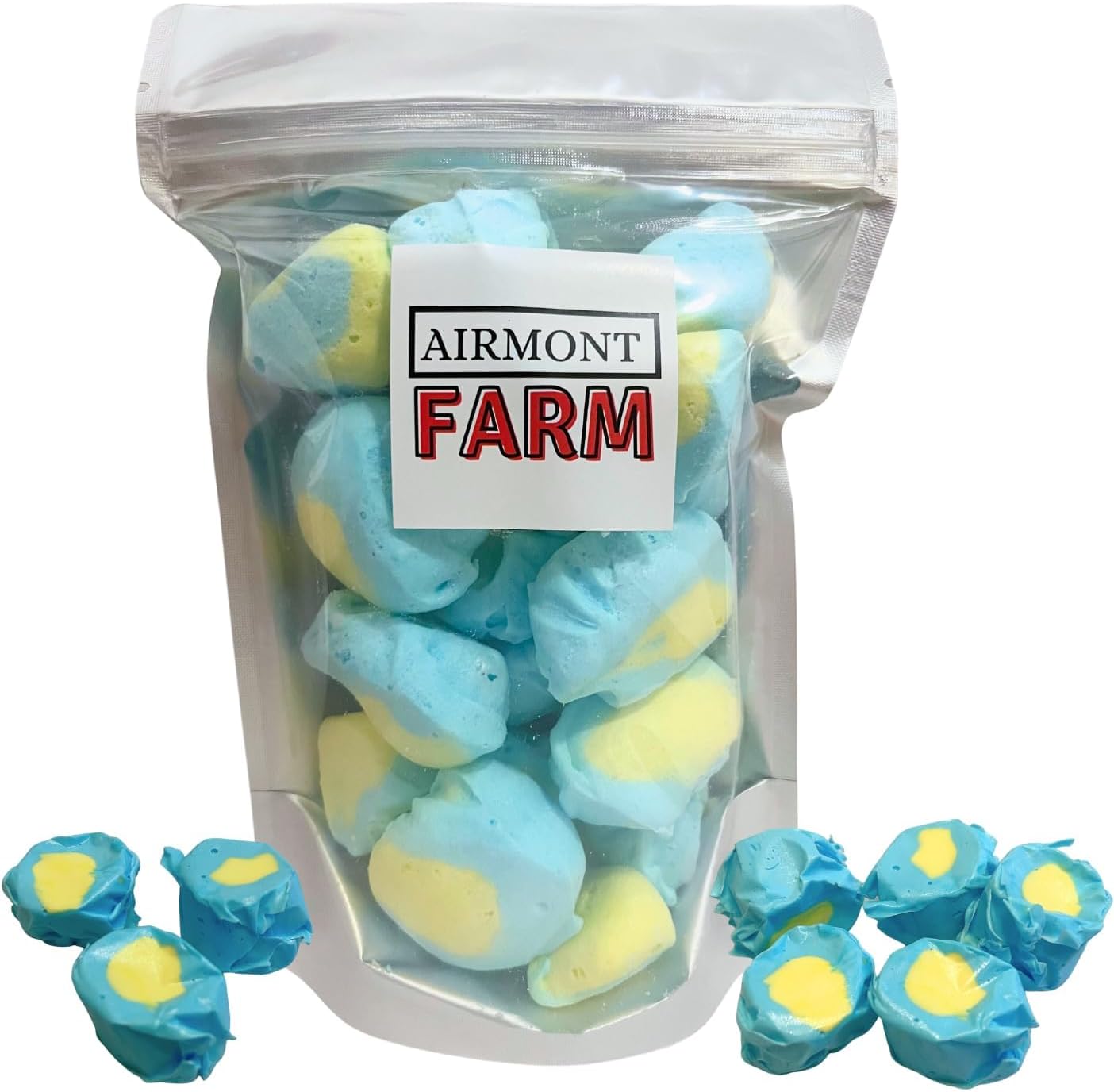 Freeze-Dried Candy Salt Water Taffy 2 oz - Cut To Bite Sized Pieces - Ships In Box - Deliciously Crunchy, Intense Flavor, Lightweight Snack (Passionfruit)