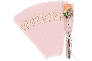 L7HWDP 30PCS Single Rose Sleeve Bouquet Bags Plastic Single Flower Wrapping Rose Packaging