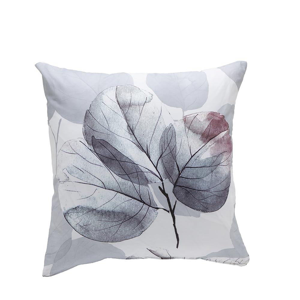 COTTON ARTean Funda Nórdica Cama 135 satén algodón 200 Hilos Lorna Gris | Incluye 2 piezas: F. Edredón 220x220 + 1 F.de Almohada Cierre Botones. Certificado OEKO-TEX