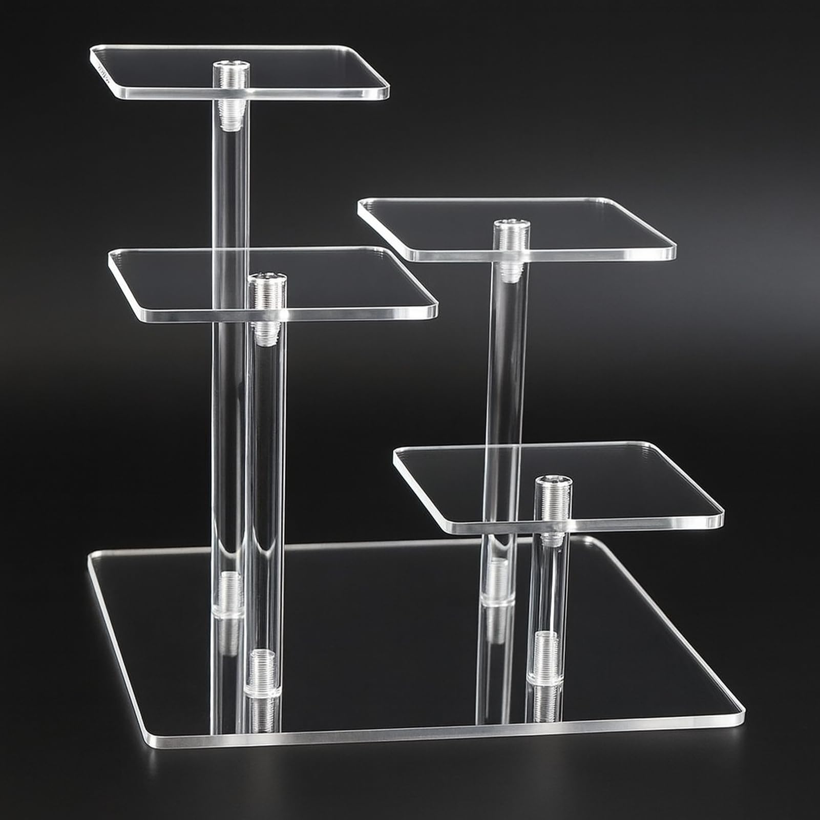 Espositore in Acrilico, Espositore Profumi Trasparente Riser i, Stand Multi-Livello per Cupcake, Dessert, Cosmetici e Collezionabili, Supporto Robusto e Facile da Montare,