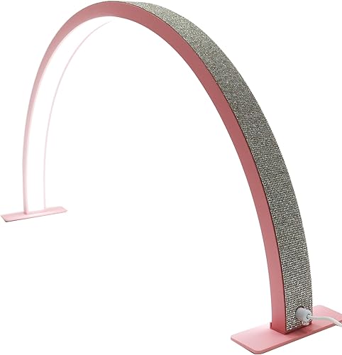 Lámpara de escritorio de uñas de media luna, 1600 lúmenes, luz de media luna, lámpara de uñas LED de 30 W para pestañas, spa, salón de belleza, luz