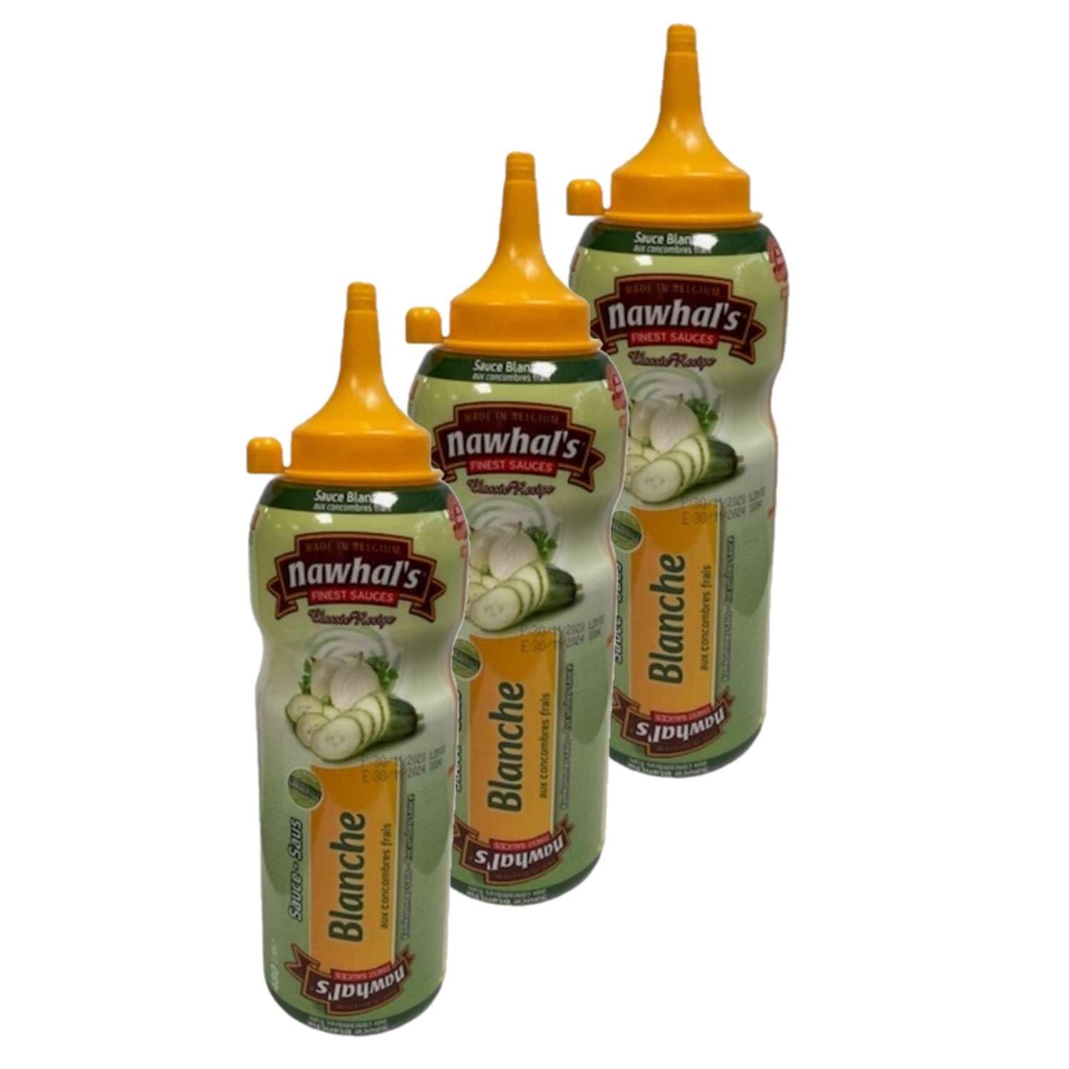 Lot 3x Sauce blanche aux concombres - Bouteille 500ml